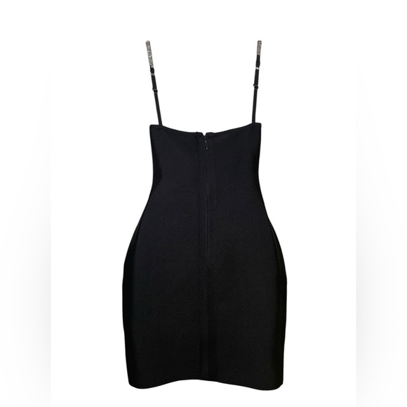 Superdown New NWOT Pollie Black Sparkle Mini Dress Medium - Picture 4 of 9